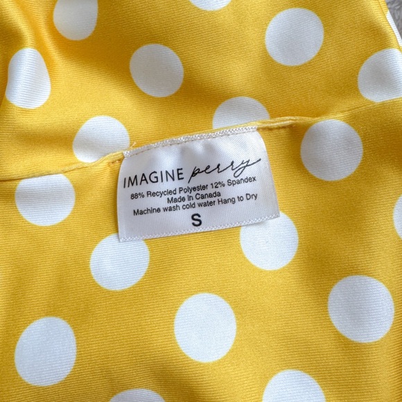 IMAGINE PERRY x JILLIAN HARRIS • Polka Dot High Waisted Bikini in Yellow - Picture 6 of 12
